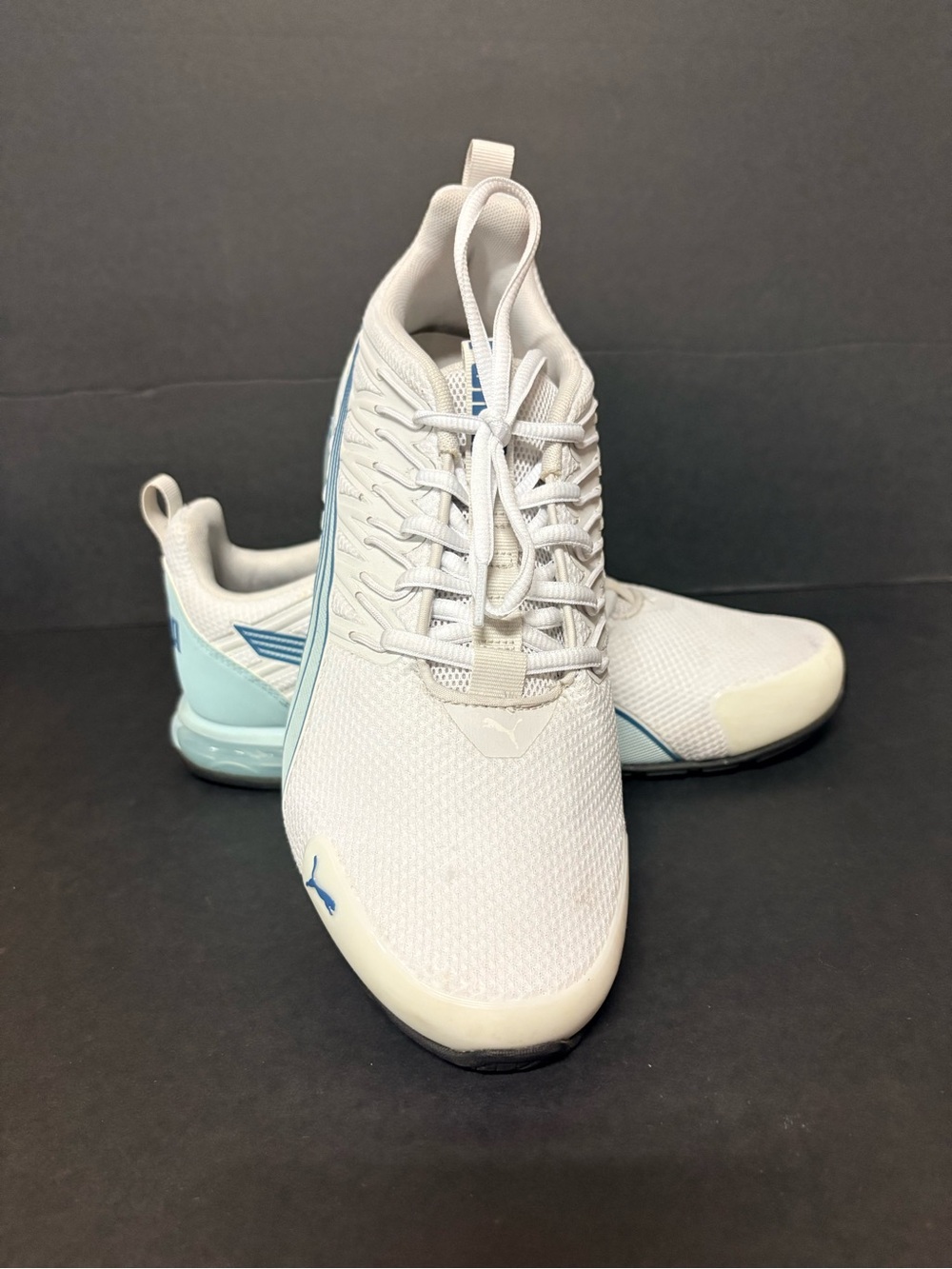 Puma Women’s White and Light Blue Athletic Sneakers